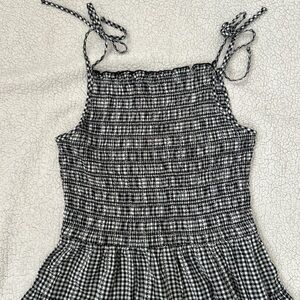 Smocked Gingham Dress